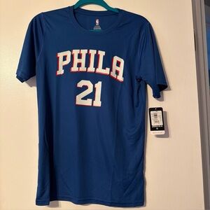 NBA Phila 21 Child Large 14/16 Athletic Shirt Blue